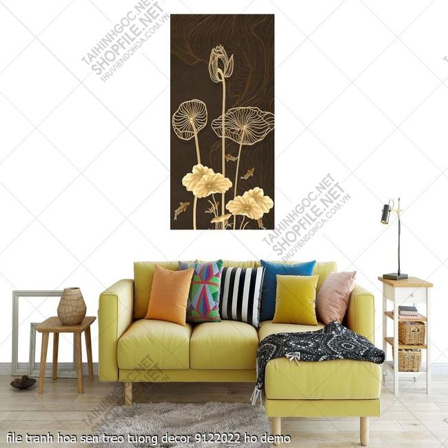 file tranh hoa sen treo tuong decor 9122022 ho